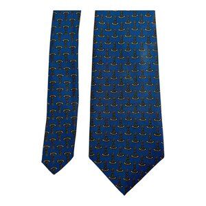 Cutty Sark Scots Whisky Silk Tie Blue Anchor Print